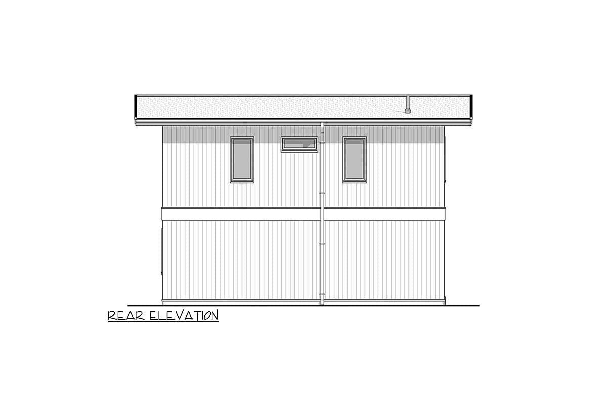 Plan 677047NWL: Modern 2-Car Garage Apartment - 799 Sq Ft - Image #6 - Carriage, Contemporary, Modern