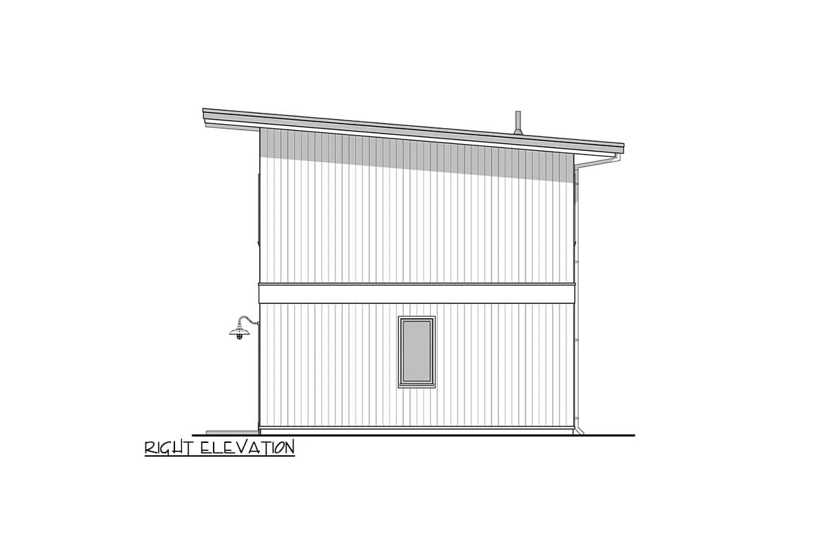 Plan 677048NWL: Modern 2-Bed Garage Apartment with Entry Porch - 886 Sq Ft - Image #7 - Contemporary, Mid Century Modern, Modern