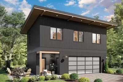 Modern 2-Bed Garage Apartment with Entry Porch - 886 Sq Ft