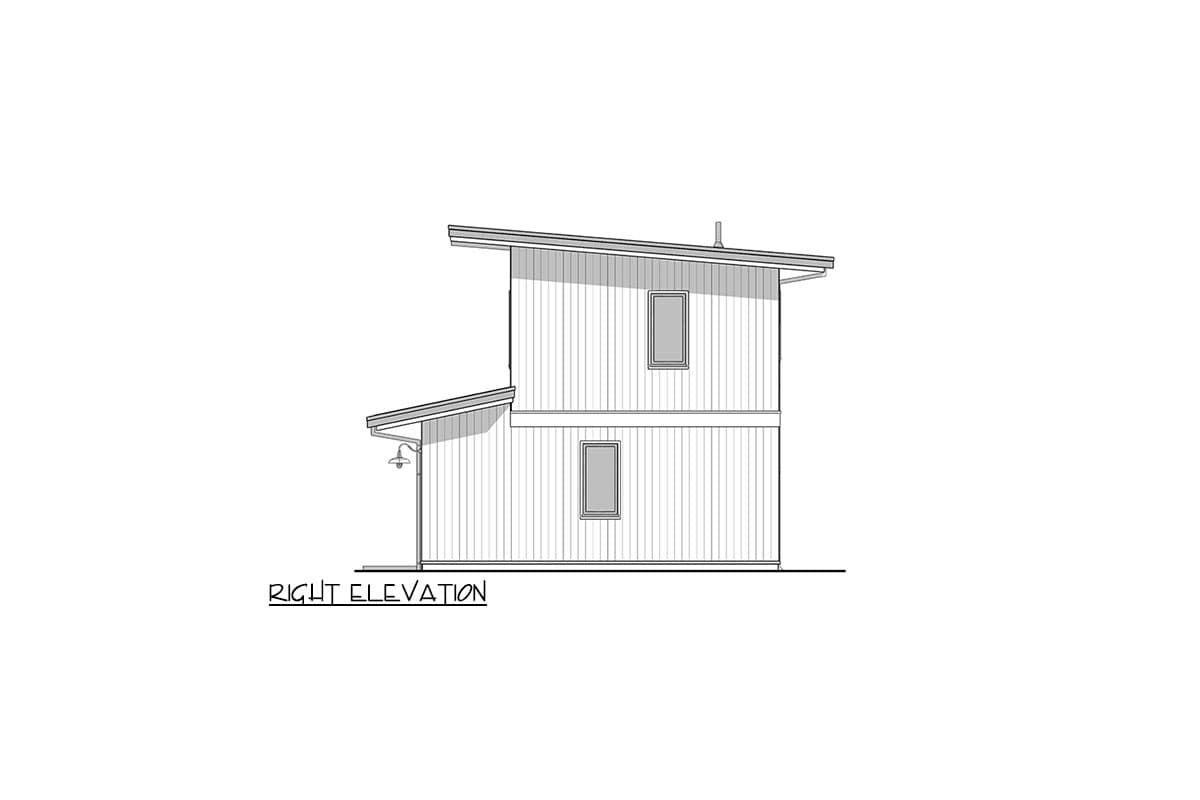 Plan 677049NWL: Modern House Plan with 2-Bed Apartment Above 4-Car Garage - 968 Sq Ft - Image #7 - Contemporary, Modern