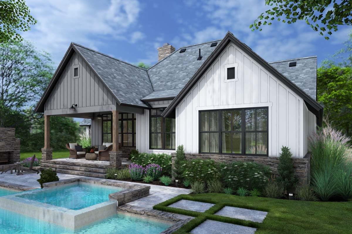 Plan 16928WG: Modern Farmhouse Plan with Flex Room and Bonus Expansion Under 2000 Square Feet - Image #7 - Country, Craftsman, Farmhouse, Modern Farmhouse, New American