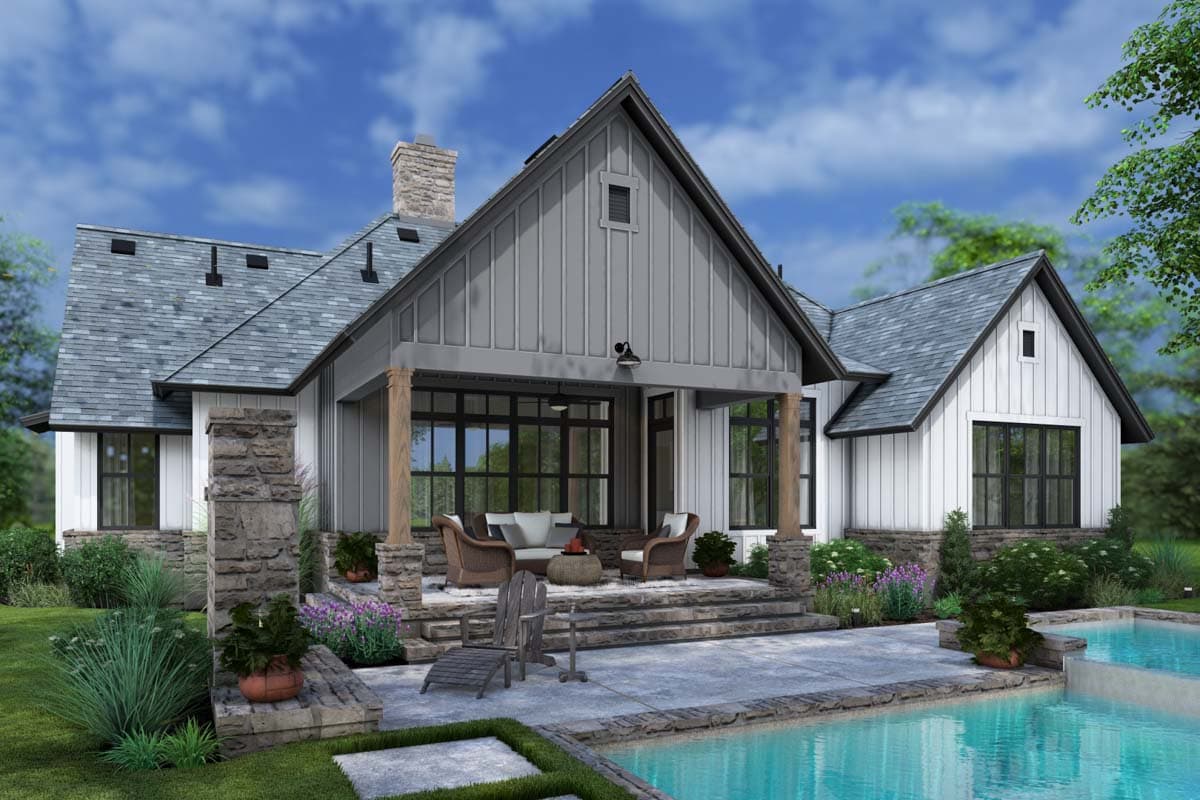 Plan 16928WG: Modern Farmhouse Plan with Flex Room and Bonus Expansion Under 2000 Square Feet - Image #8 - Country, Craftsman, Farmhouse, Modern Farmhouse, New American