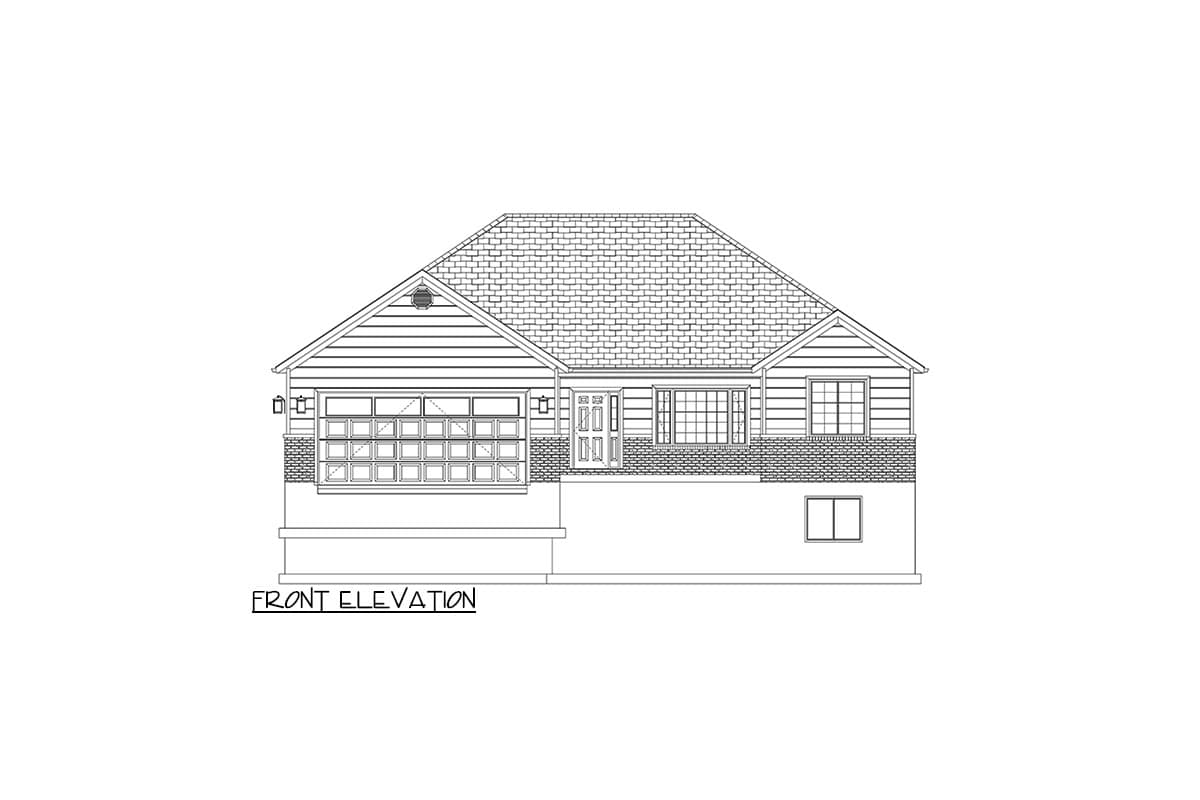 Plan 61482UT: One-Story House Plan with Split Bedroom Layout - 1337 Sq Ft - Image #21 - Ranch, Traditional