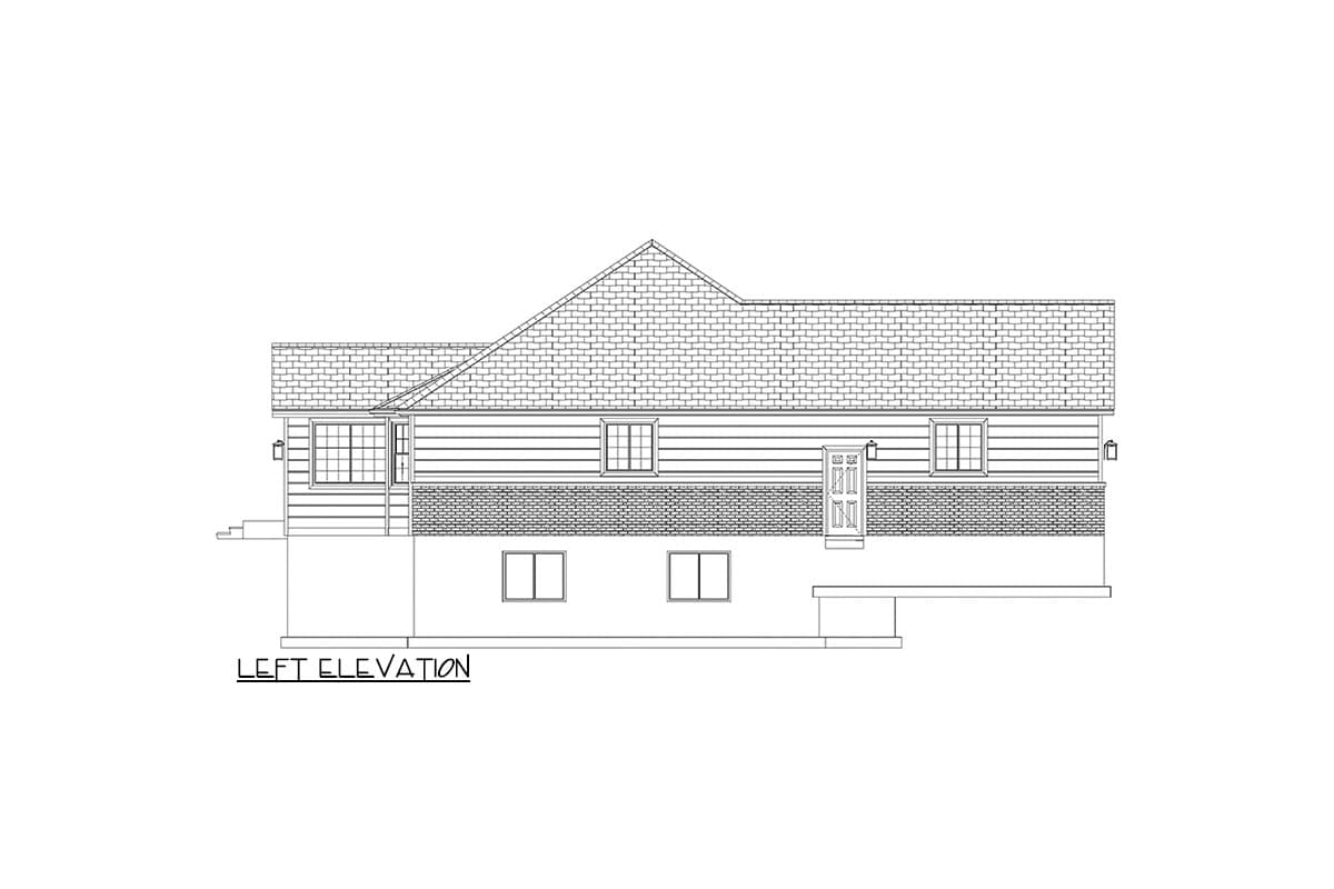 Plan 61482UT: One-Story House Plan with Split Bedroom Layout - 1337 Sq Ft - Image #22 - Ranch, Traditional