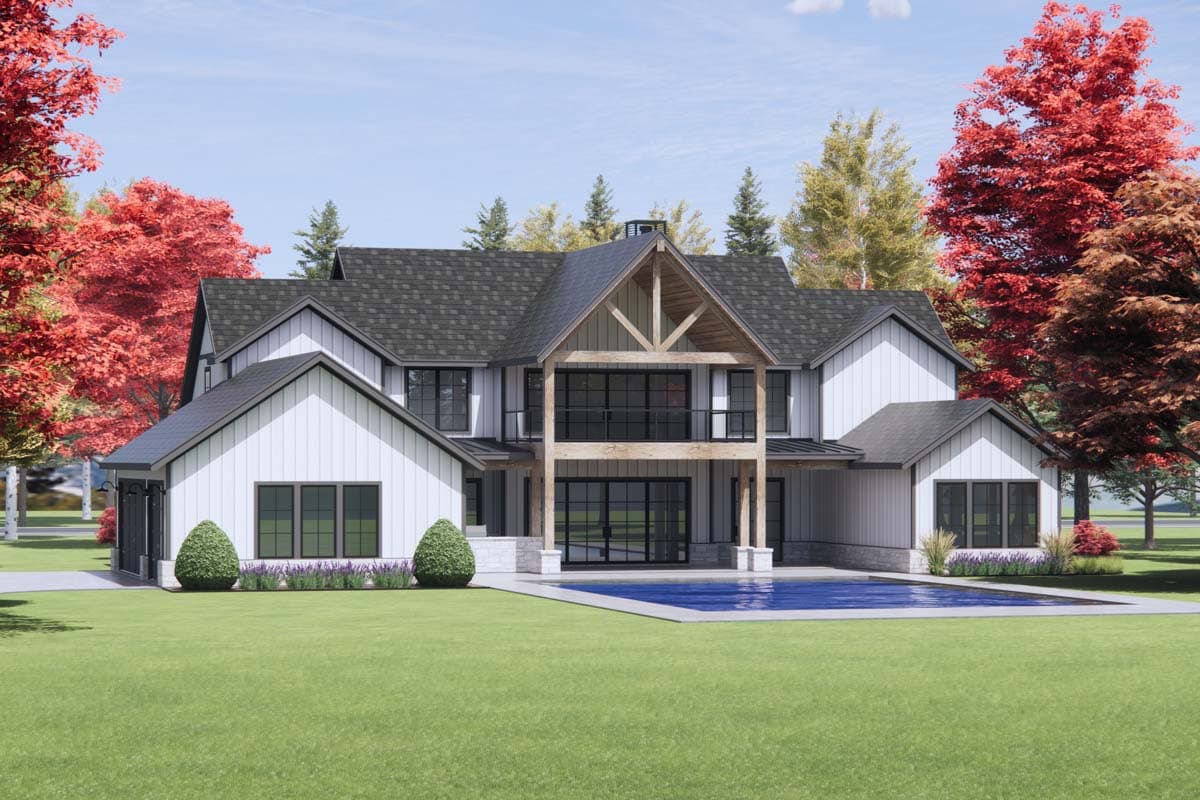Plan 818103JSS: 4-BedroomModern Farmhouse Plan with Spacious Porches and Game Room - Image #6 - Country, Farmhouse, Modern Farmhouse, New American