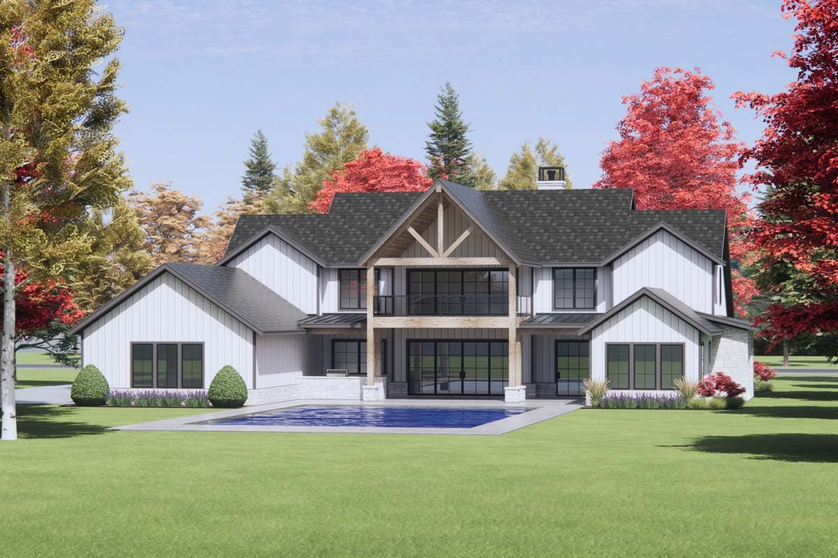 Plan 818103JSS: 4-BedroomModern Farmhouse Plan with Spacious Porches and Game Room - Image #7 - Country, Farmhouse, Modern Farmhouse, New American