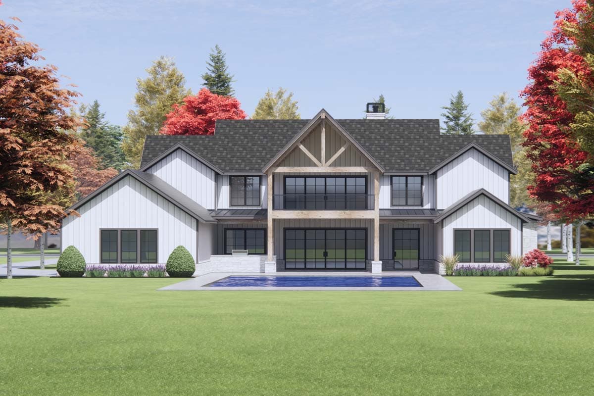 Plan 818103JSS: 4-BedroomModern Farmhouse Plan with Spacious Porches and Game Room - Image #8 - Country, Farmhouse, Modern Farmhouse, New American