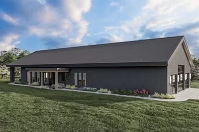Barndominium-Style House Plan with Indoor-Outdoor Living - 2722 Sq Ft