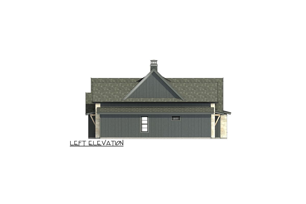 Plan 818104JSS: Modern Hill Country House Plan with 4 Bedrooms and Vaulted Great Room - 2390 Sq Ft - Image #7 - Country, Hill Country, Modern Farmhouse, New American