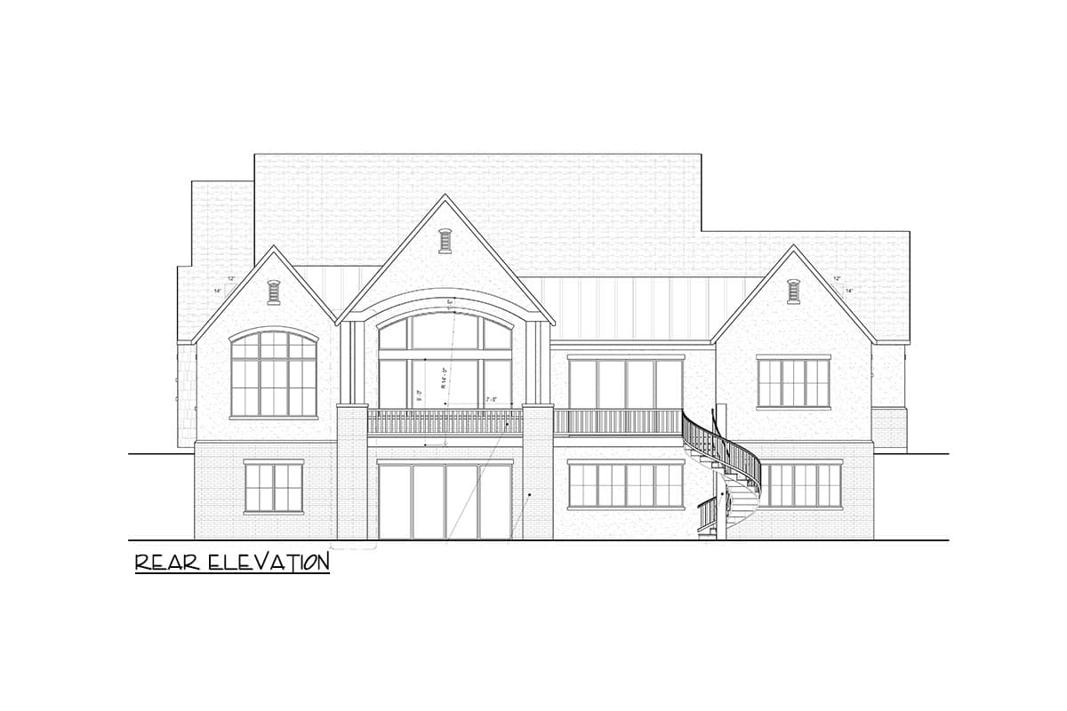 Plan 290164IY: Transitional House Plan with Lower Level Expansion - 3241 Sq Ft - Image #5 - European, Transitional