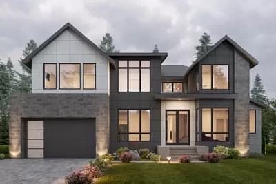 2-Story Modern House Plan with Master Secret Room - 4823 Sq Ft