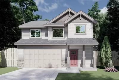 2-Story House Plan with Vaulted Master Suite - 1635 Sq Ft