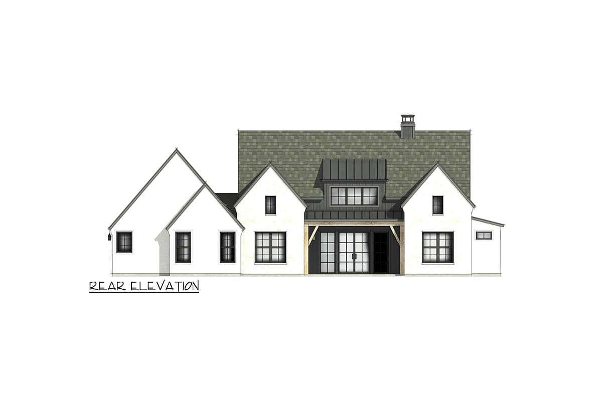 Plan 818105JSS: Split Bedroom New American House Plan with 4 Bedrooms - 2390 Sq Ft - Image #7 - Country, European, Hill Country, New American, Transitional