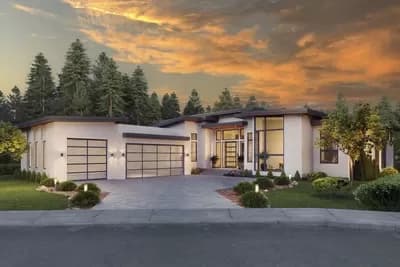 Modern House Plan with Home Office and Home Theater - 6375 Sq Ft