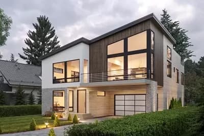 2-Story Modern House Plan with Open Concept Upstairs - 3262 Sq Ft