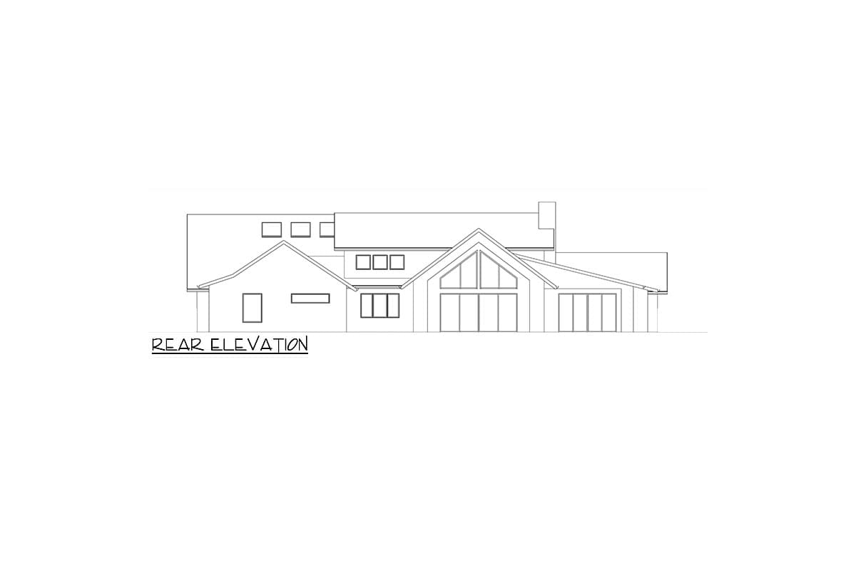 Plan 666251RAF: Contemporary House Plan with In-Law Apartment Above Garage - 5351 Sq Ft - Image #8 - Contemporary, New American, Transitional