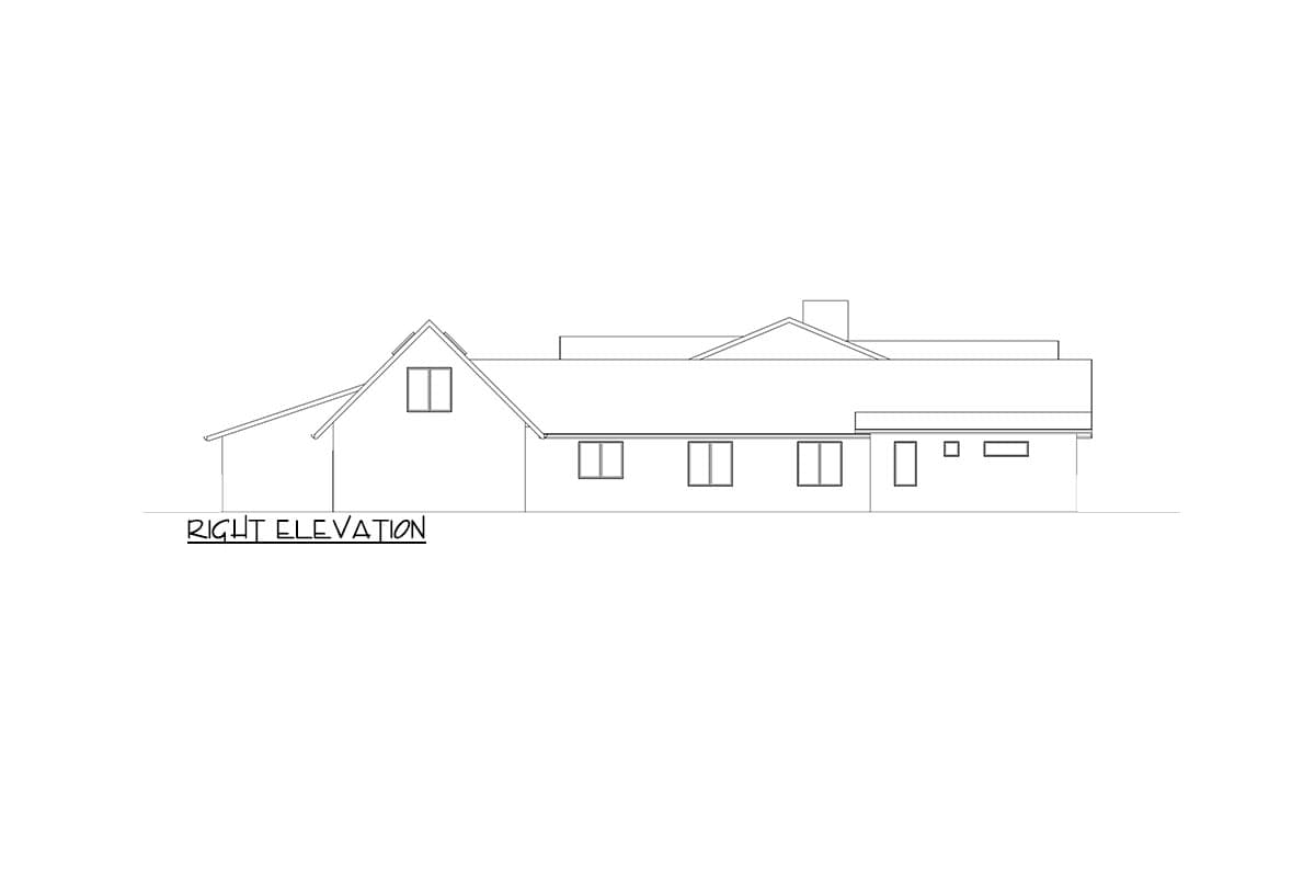 Plan 666251RAF: Contemporary House Plan with In-Law Apartment Above Garage - 5351 Sq Ft - Image #9 - Contemporary, New American, Transitional