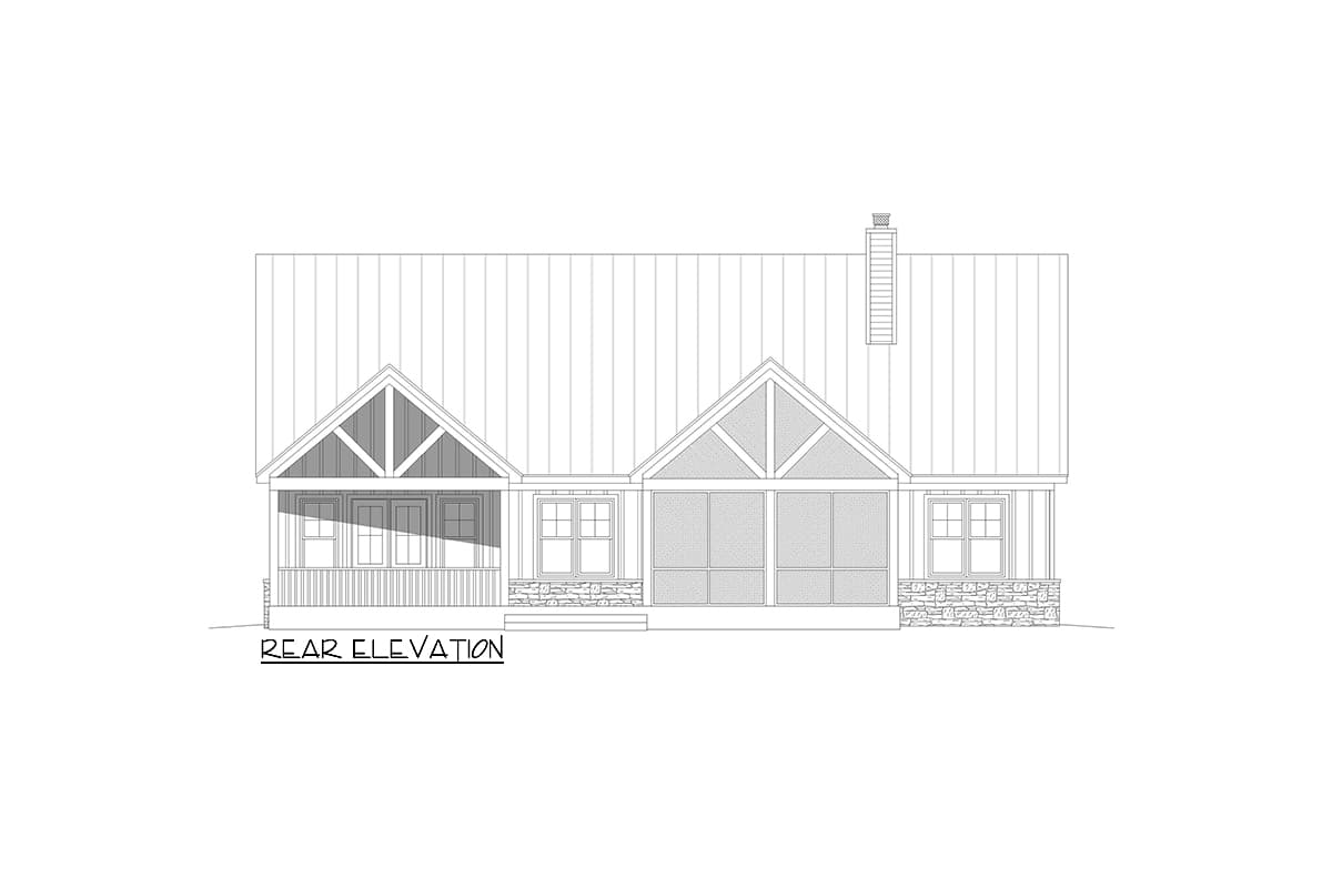 Plan 680236VR: Craftsman House Plan with Vaulted Interior and a Home Office - 2300 Sq Ft - Image #8 - Country, Craftsman, Traditional