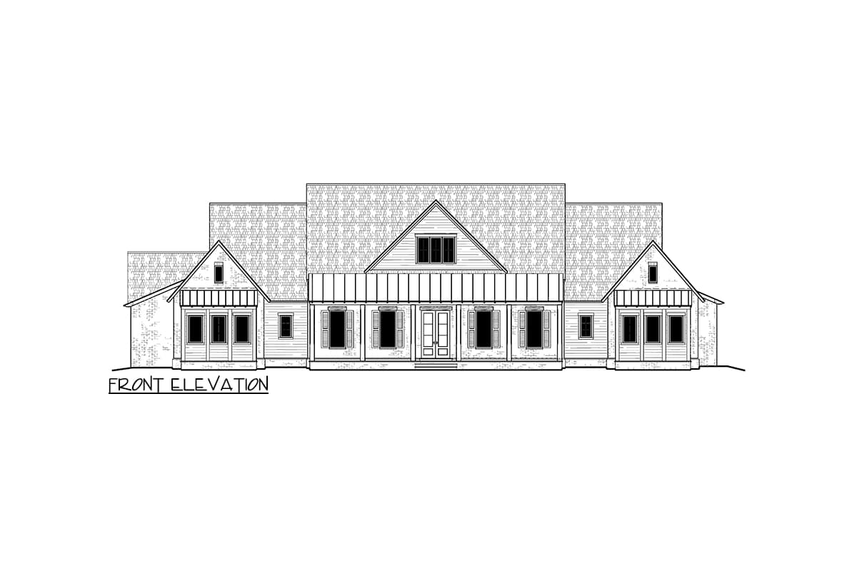 Plan 510250WDY: Classic Farmhouse Plan with Large Porches and a Home Office - 3765 Sq Ft - Image #4 - Country, Farmhouse, Modern Farmhouse, New American, Southern