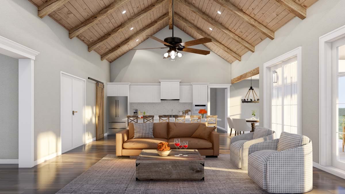 Plan 70870MK: Modern Farmhouse with Flex Room and Abundant Outdoor Space - 2200 Sq Ft - Image #6 - Country, Craftsman, Farmhouse, Modern Farmhouse