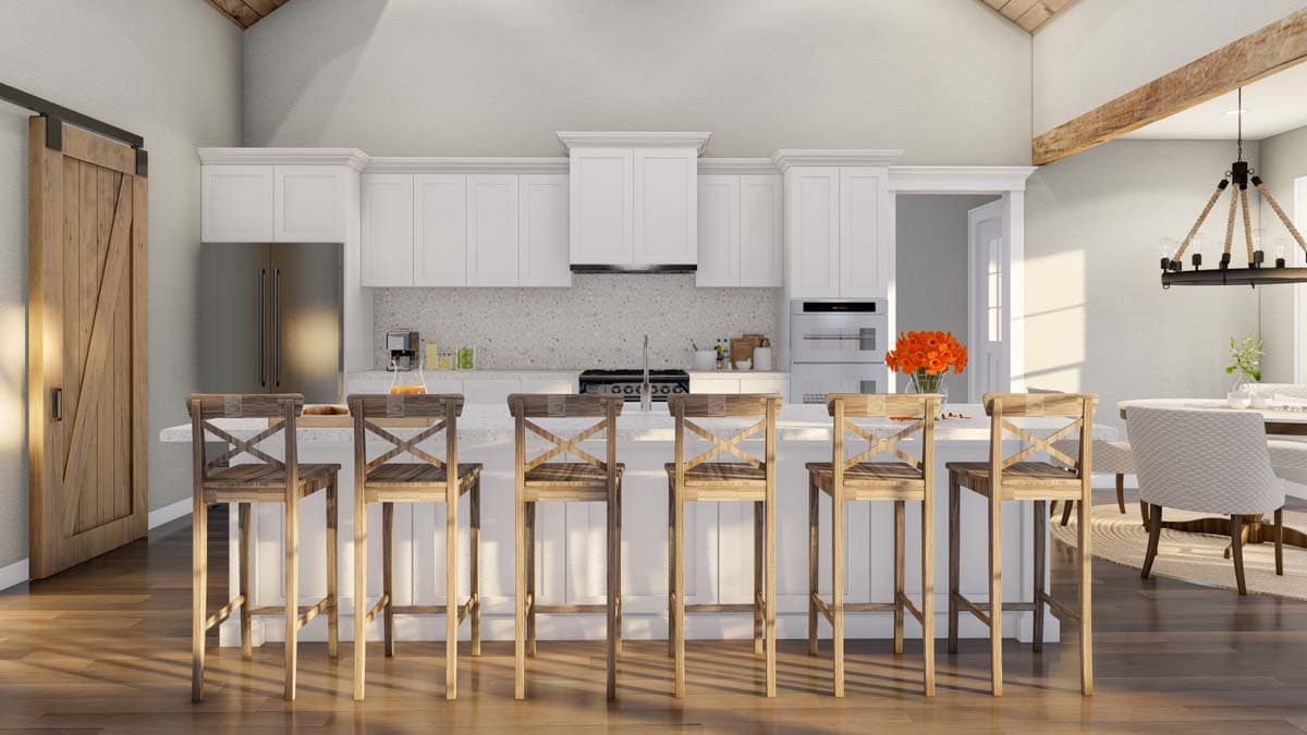 Plan 70870MK: Modern Farmhouse with Flex Room and Abundant Outdoor Space - 2200 Sq Ft - Image #7 - Country, Craftsman, Farmhouse, Modern Farmhouse