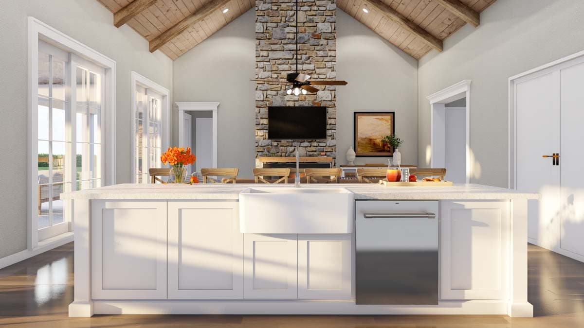 Plan 70870MK: Modern Farmhouse with Flex Room and Abundant Outdoor Space - 2200 Sq Ft - Image #9 - Country, Craftsman, Farmhouse, Modern Farmhouse