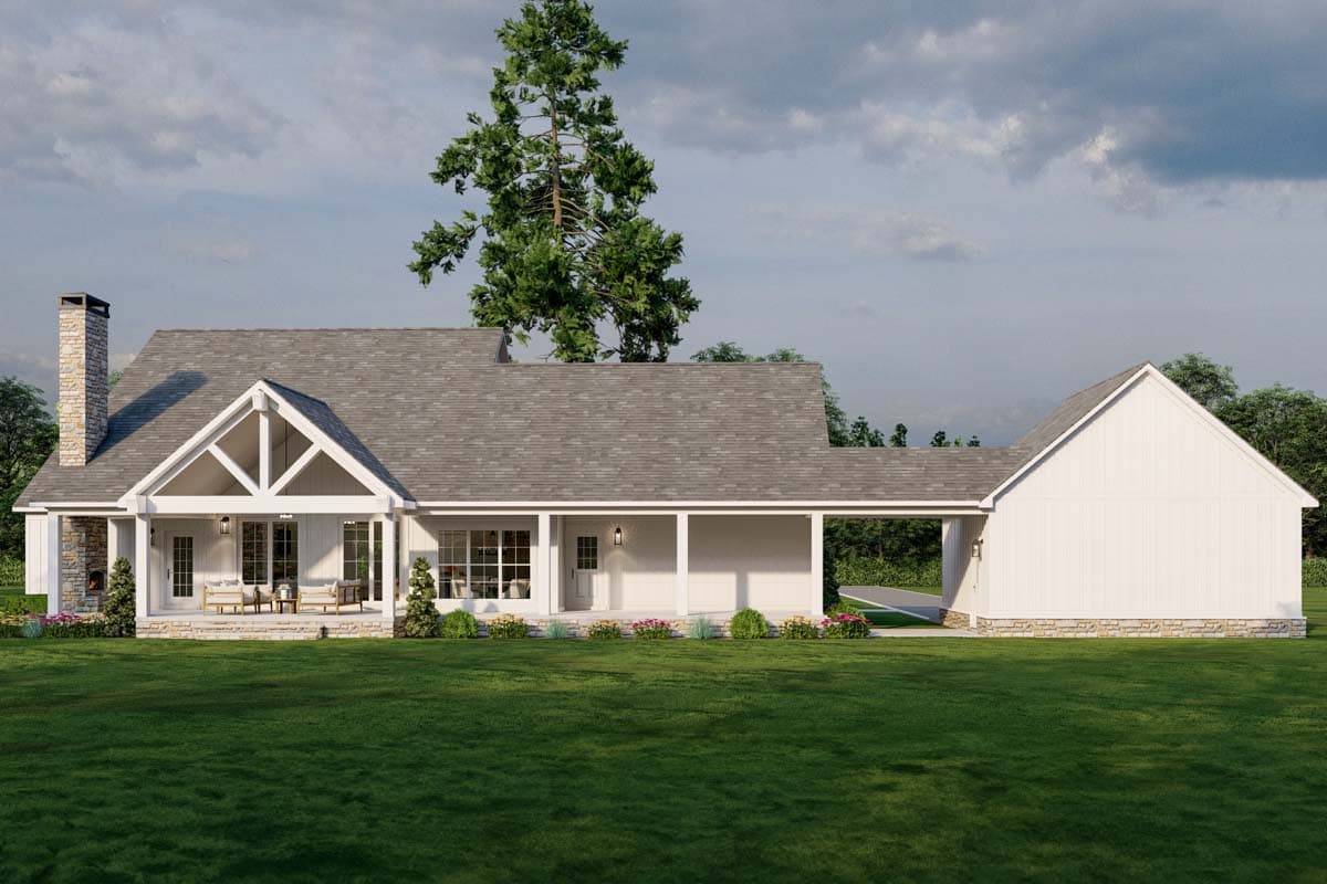 Plan 70870MK: Modern Farmhouse with Flex Room and Abundant Outdoor Space - 2200 Sq Ft - Image #12 - Country, Craftsman, Farmhouse, Modern Farmhouse