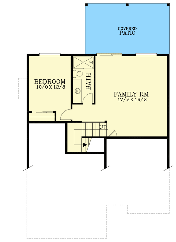 Plan 28144J: Craftsman Home Plan with Flex Room and Lower Level Family Room - 2838 Sq Ft - Floor Plan - Lower Level - Craftsman, Northwest, Traditional