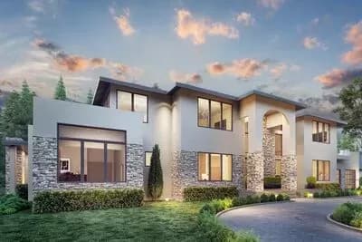 4 Bed Modern House Plan with 2 Outdoor Fireplaces - 5516 Sq Ft