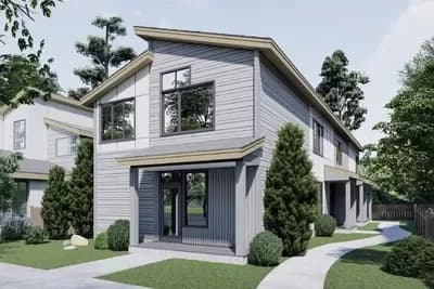 Fourplex House Plan with 871 Square Foot 2 Bed 1.5 Bath Units - Architectural Designs
