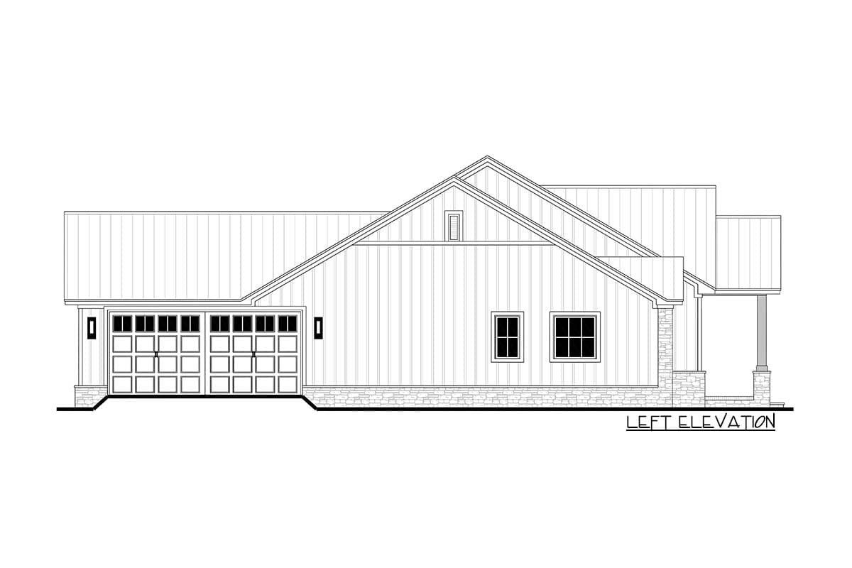Plan 51954HZ: 3-Bed Craftsman Cottage House Plan with Home Office - 2065 Sq Ft - Image #4 - Cottage, Country, Craftsman, Modern Farmhouse, New American, Rustic
