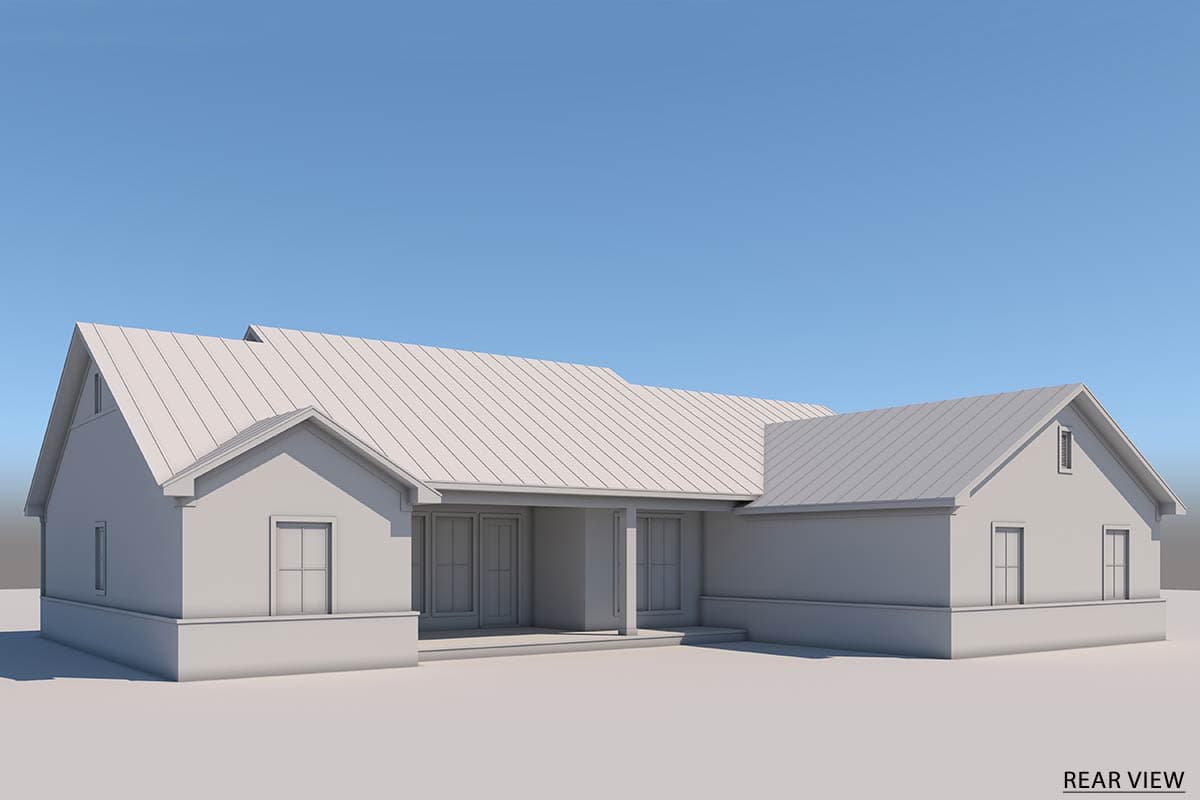 Plan 51954HZ: 3-Bed Craftsman Cottage House Plan with Home Office - 2065 Sq Ft - Image #8 - Cottage, Country, Craftsman, Modern Farmhouse, New American, Rustic