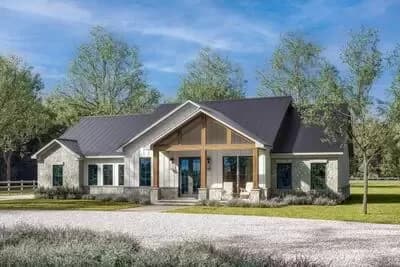 3-Bed Craftsman Cottage House Plan with Home Office - 2065 Sq Ft