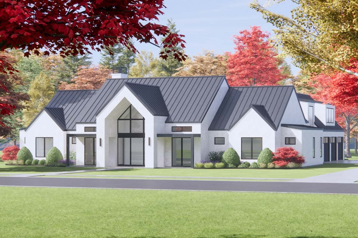 Plan 818106JSS: Scandinavian-Style Modern Farmhouse Plan with Clerestory Windows - 3641 Sq Ft - Image #5 - Contemporary, Farmhouse, Modern Farmhouse, New American, Scandinavian, Transitional