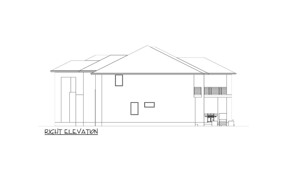 Plan 666255RAF: Modern House Plan with Upstairs Home Office - 4932 Sq Ft - Image #8 - Contemporary, Mid Century Modern, Modern