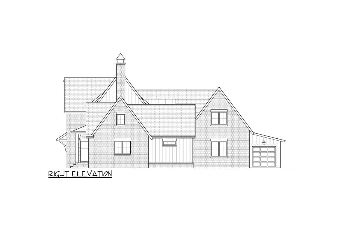 Plan 93205EL: 4-Bed 2-Story House Plan with Upstairs Laundry and Game Room - 3752 Sq Ft - Image #6 - Country, Farmhouse, New American, Traditional, Transitional