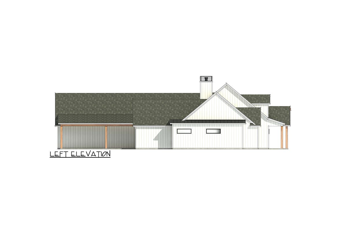Plan 818107JSS: Balanced Farmhouse Plan with Vaulted Entry Porch - 3641 Sq Ft - Image #9 - Country, Farmhouse, Traditional