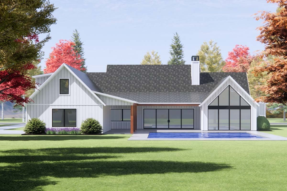 Plan 818107JSS: Balanced Farmhouse Plan with Vaulted Entry Porch - 3641 Sq Ft - Image #6 - Country, Farmhouse, Traditional
