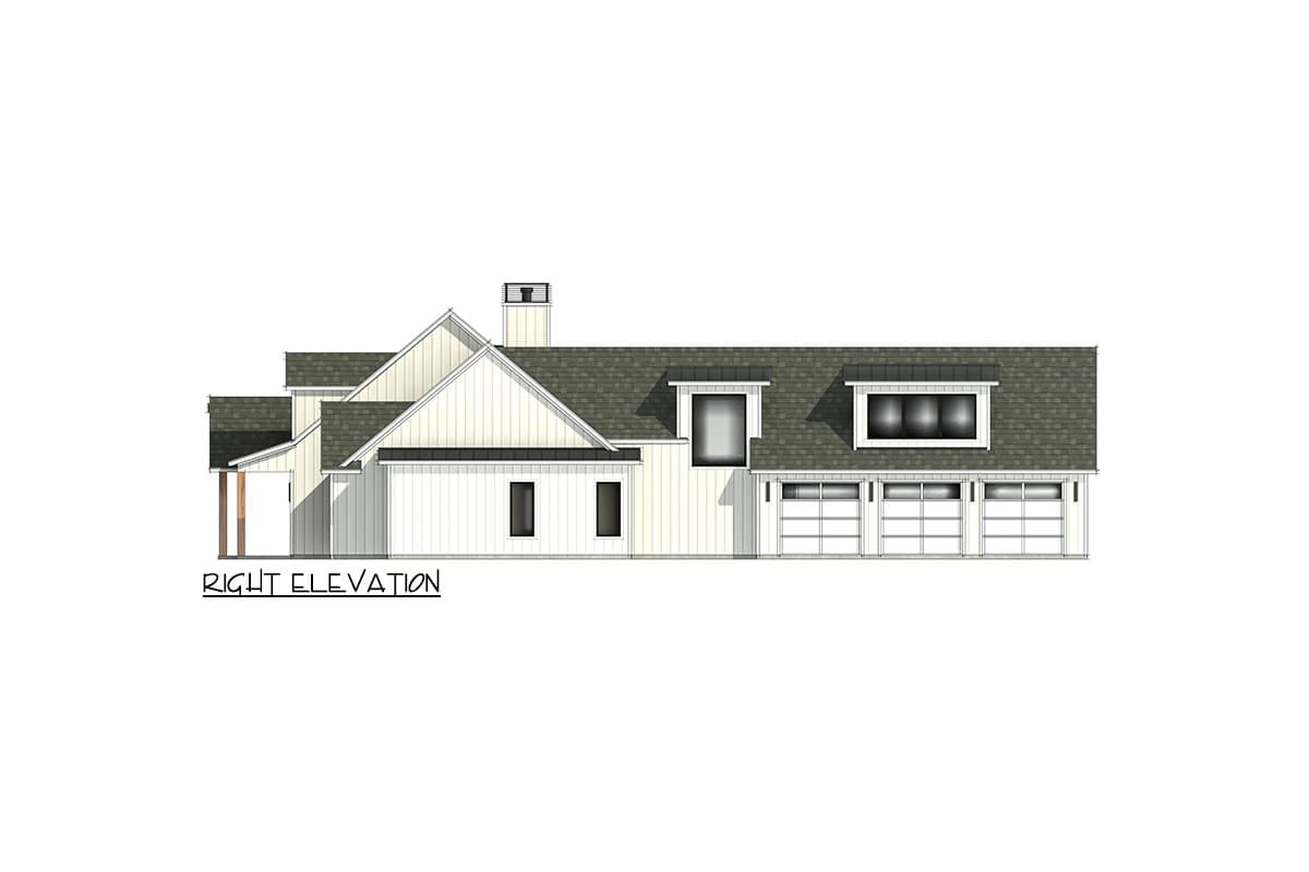 Plan 818107JSS: Balanced Farmhouse Plan with Vaulted Entry Porch - 3641 Sq Ft - Image #11 - Country, Farmhouse, Traditional
