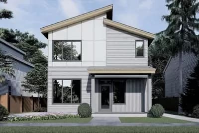 Triplex House Plan with 2 Bed and 2.5 Bath Units - 1168 Sqs Ft