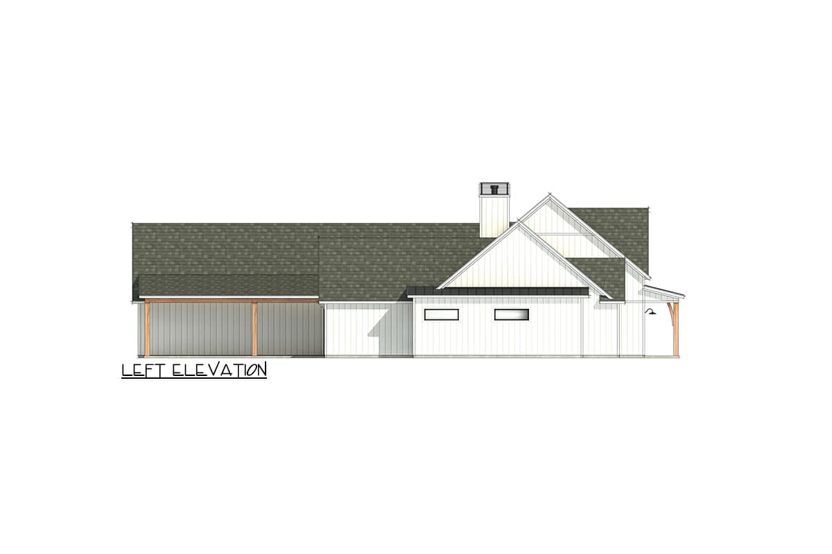 Plan 818108JSS: 4 Bed Modern Farmhouse with 2-Story Great Room and 3-Car Garage - 3641 Sq Ft - Image #8 - Country, Farmhouse, Modern Farmhouse