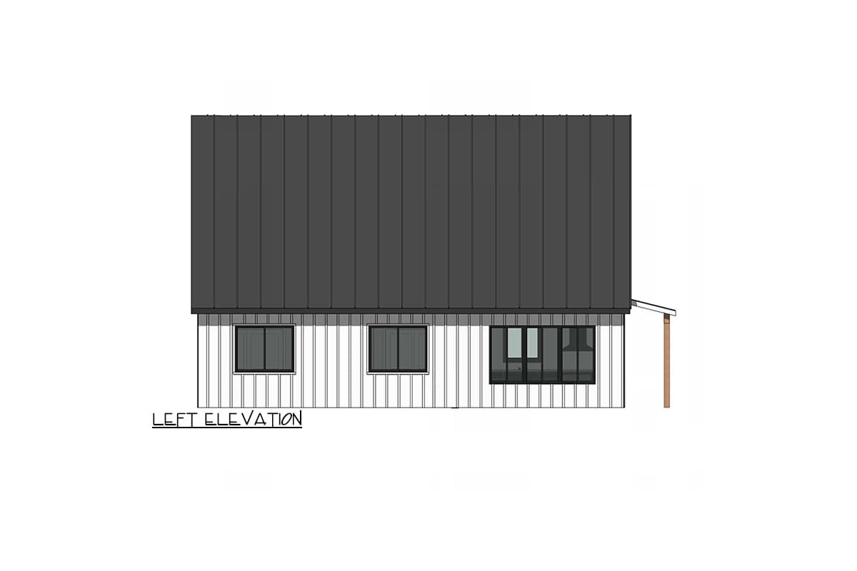Plan 420124WNT: 1 or 2-Bed Modern Farmhouse ADU Cottage with Loft and Open Living Space - Image #8 - Cottage, Country, Farmhouse, Modern Farmhouse, Traditional