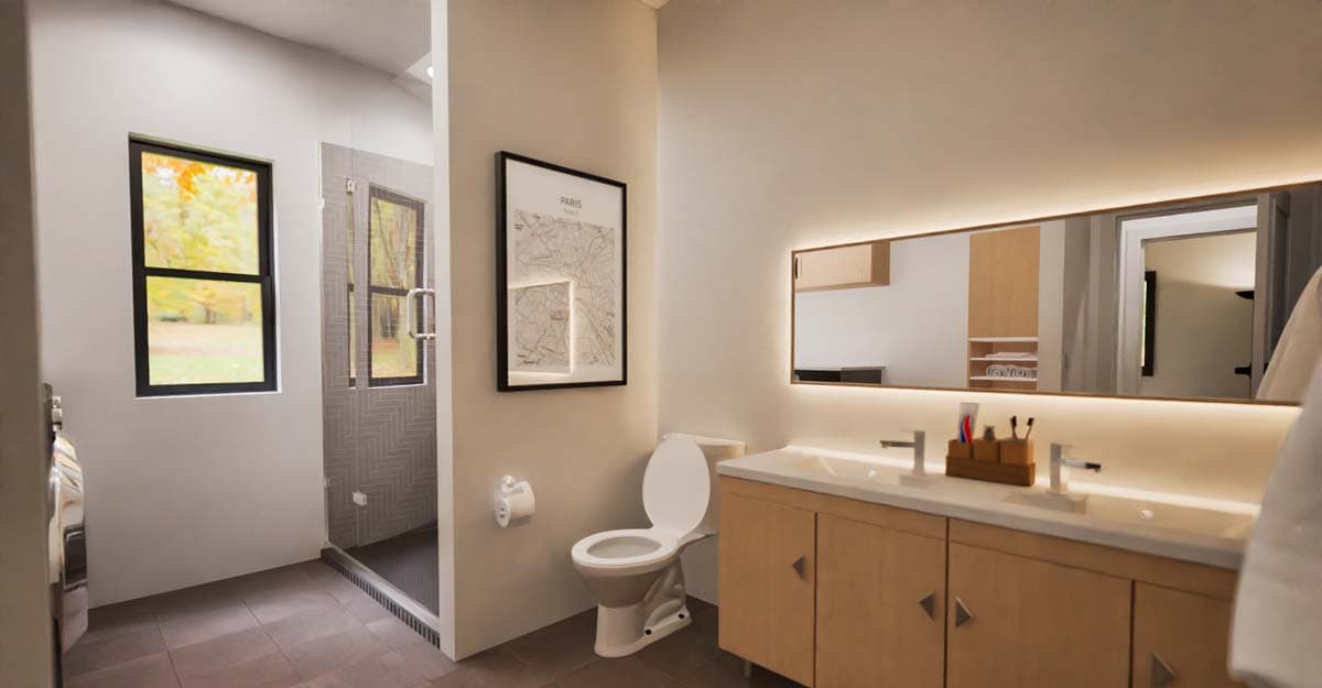 Plan 420124WNT: 1 or 2-Bed Modern Farmhouse ADU Cottage with Loft and Open Living Space - Image #5 - Cottage, Country, Farmhouse, Modern Farmhouse, Traditional