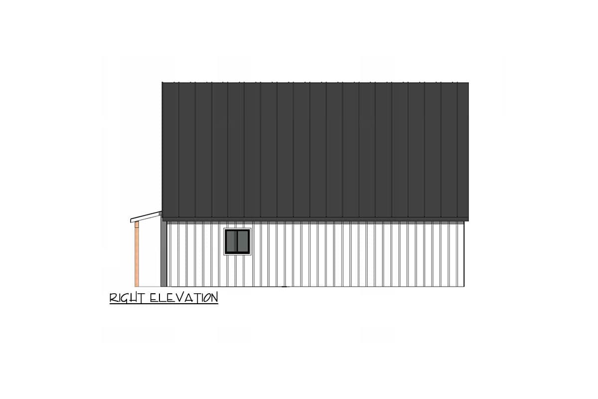 Plan 420124WNT: 1 or 2-Bed Modern Farmhouse ADU Cottage with Loft and Open Living Space - Image #10 - Cottage, Country, Farmhouse, Modern Farmhouse, Traditional