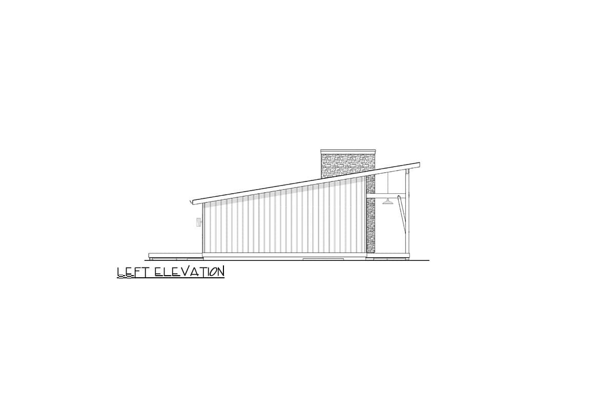 Plan 270085AF: 3-Bed Rustic Mid-Century Modern Cottage with 2-Car Garage - 1642 Sq Ft - Image #4 - Cottage, Mid Century Modern, Modern, Mountain, Vacation