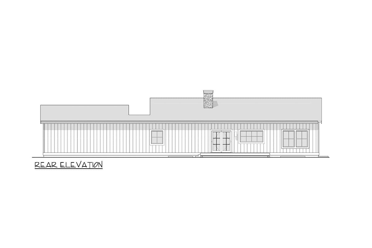 Plan 270085AF: 3-Bed Rustic Mid-Century Modern Cottage with 2-Car Garage - 1642 Sq Ft - Image #5 - Cottage, Mid Century Modern, Modern, Mountain, Vacation