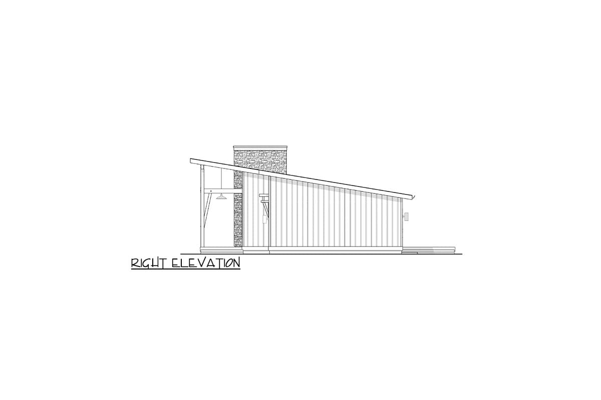 Plan 270085AF: 3-Bed Rustic Mid-Century Modern Cottage with 2-Car Garage - 1642 Sq Ft - Image #6 - Cottage, Mid Century Modern, Modern, Mountain, Vacation