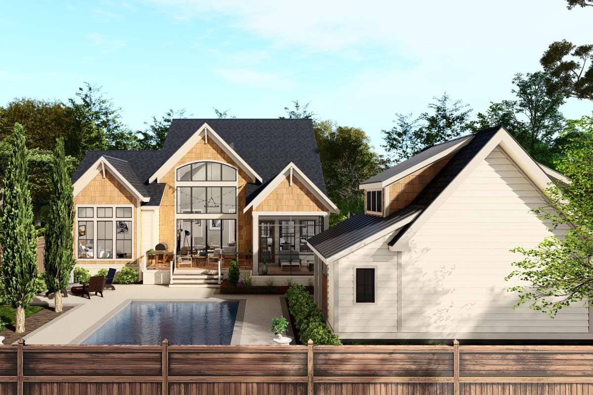 Plan 25435TF: Coastal Cottage with Study and Two-Story Living Room - 2872 Sq Ft - Image #7 - Coastal, Cottage