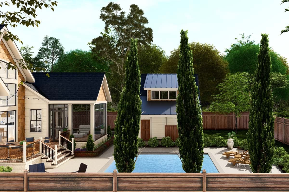 Plan 25435TF: Coastal Cottage with Study and Two-Story Living Room - 2872 Sq Ft - Image #9 - Coastal, Cottage