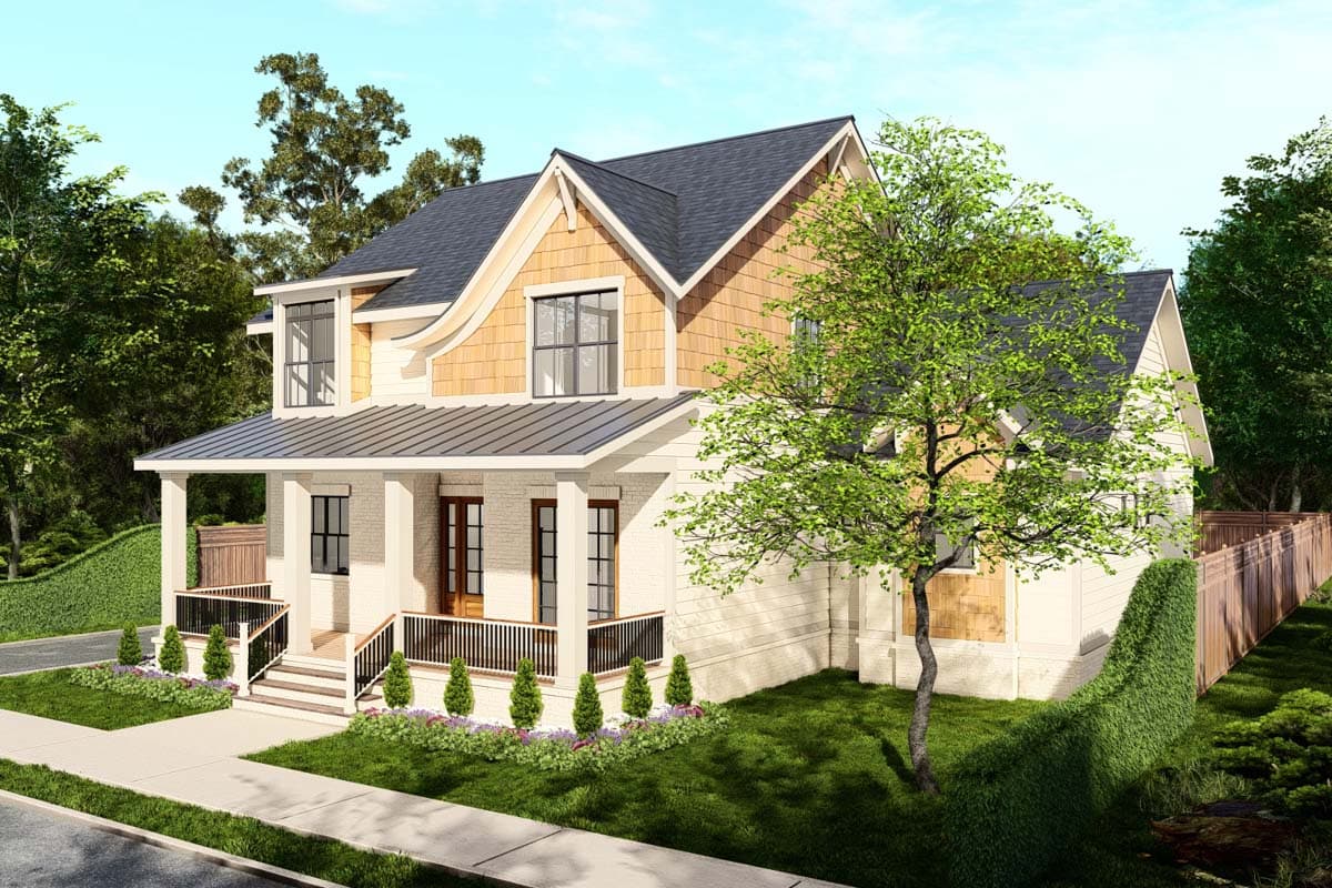 Plan 25435TF: Coastal Cottage with Study and Two-Story Living Room - 2872 Sq Ft - Image #11 - Coastal, Cottage